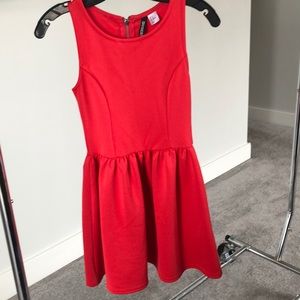 Divided red dress